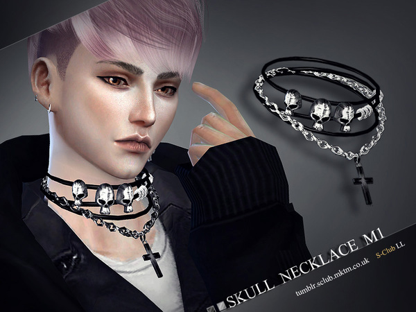 Sims 4 Necklace M01 by S Club LL at TSR