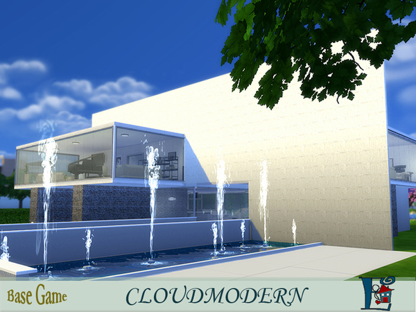 Sims 4 Cloudmodern house by evi at TSR