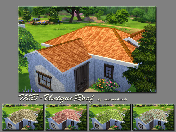 Sims 4 MB Unique Roof by matomibotaki at TSR