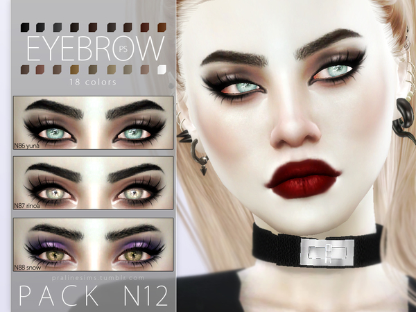 sims 4 pralinesims eyebrows maxis match pack