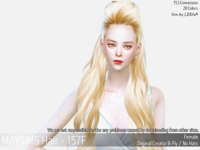 Sims 4 Hair 157 (B fly) at May Sims
