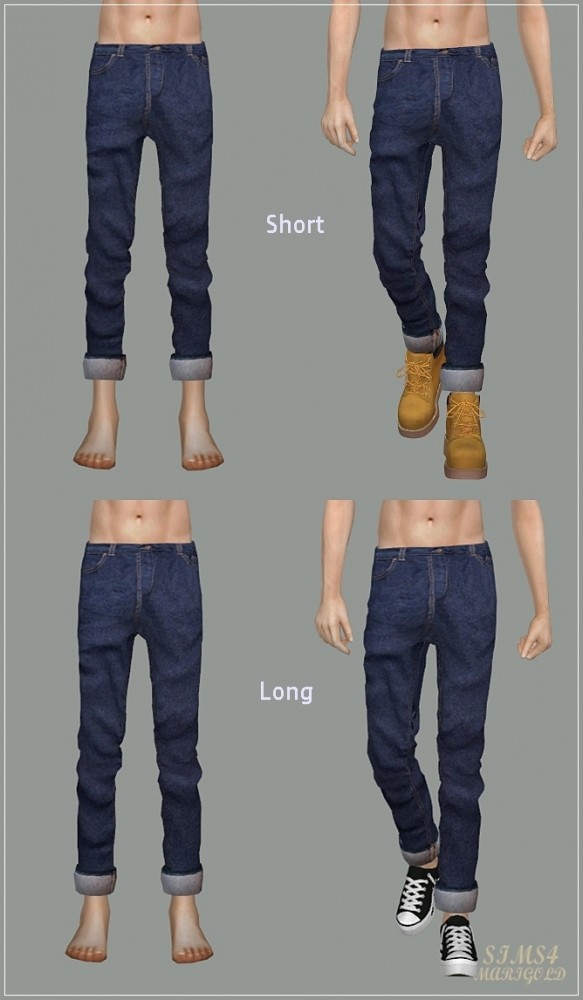 Sims 4 Male Roll Up Jeans at Marigold