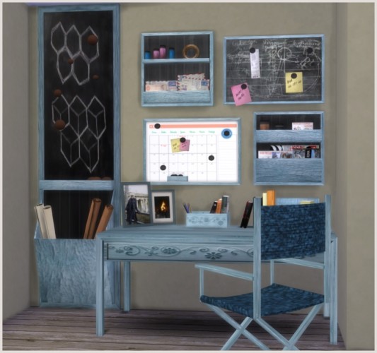 Ibiza Office by Mary Jiménez at pqSims4 » Sims 4 Updates