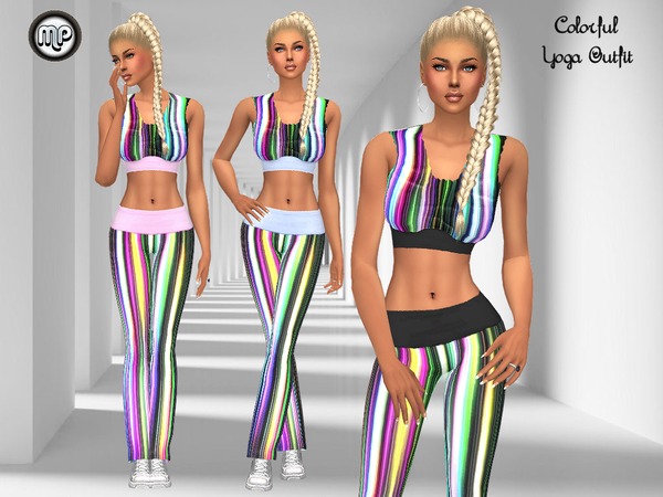 Sims 4 MP Yoga Outfit by MartyP at TSR