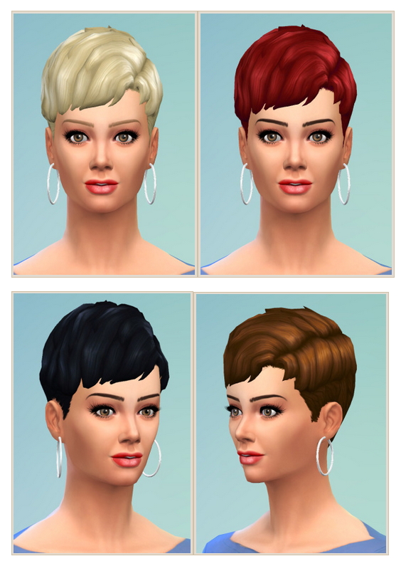 Sims 4 Teased Short Hair at Birksches Sims Blog