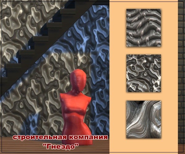 Sims 4 Metal 01 wallpaper at Sims by Mulena