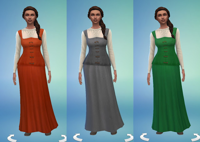 Sims 4 Celtic Dress by Anni K at Historical Sims Life