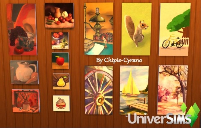 Sims 4 Paintings no cc by chipie cyrano at L’UniverSims