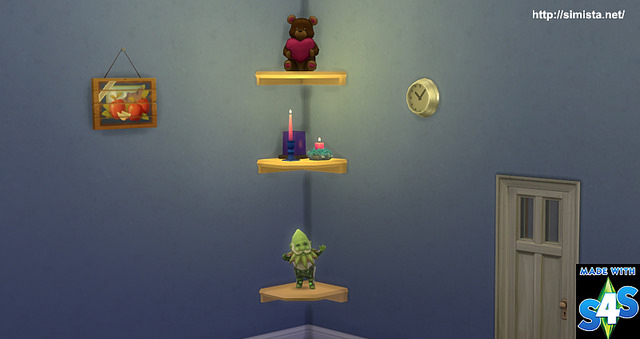 Sims 4 Corner Shelf at Simista