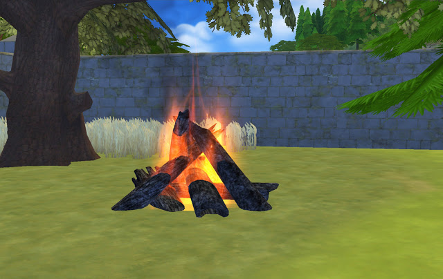 Sims 4 SKYRIM Bonfire by Anni K at Historical Sims Life