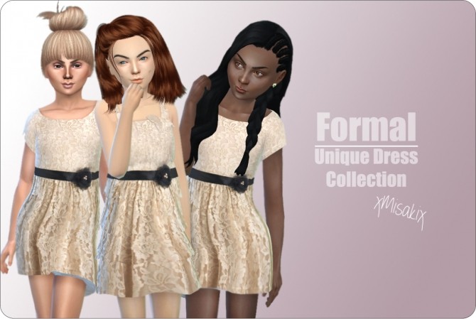 Sims 4 Unique Dress Collection at xMisakix Sims