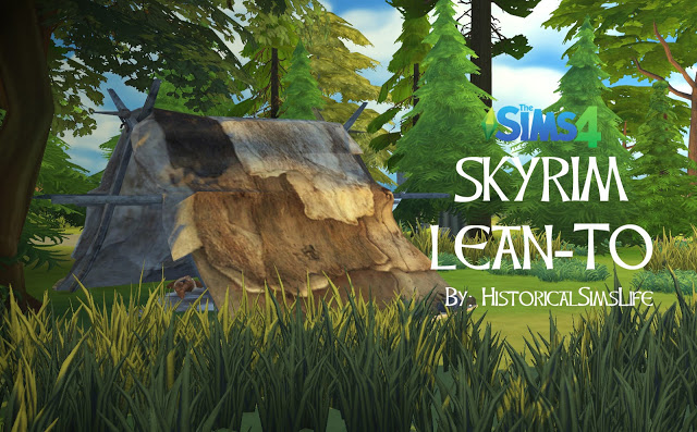 Sims 4 SKYRIM Lean To by Anni K at Historical Sims Life