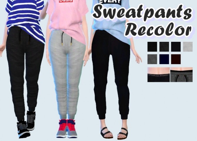 Sims 4 Sweatpants Recolors at Rinvalee