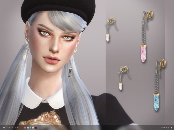 Sims 4 Mystic Earrings by toksik at TSR