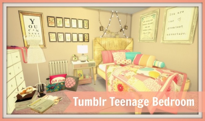 Sims 4 Tumblr Teenage Bedroom at Dinha Gamer