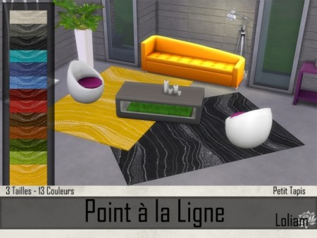 Point à la Ligne rugs by Loliam at Sims Artists