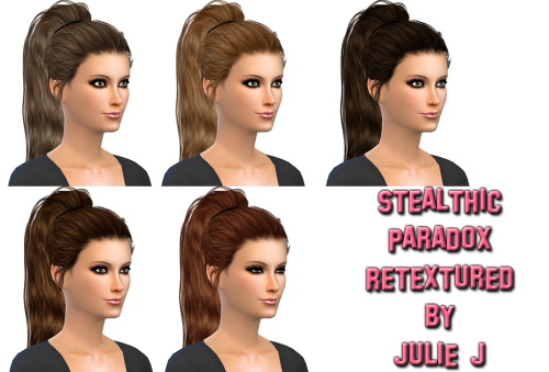 Sims 4 Stealthic Paradox Hair Rextured at Julietoon – Julie J