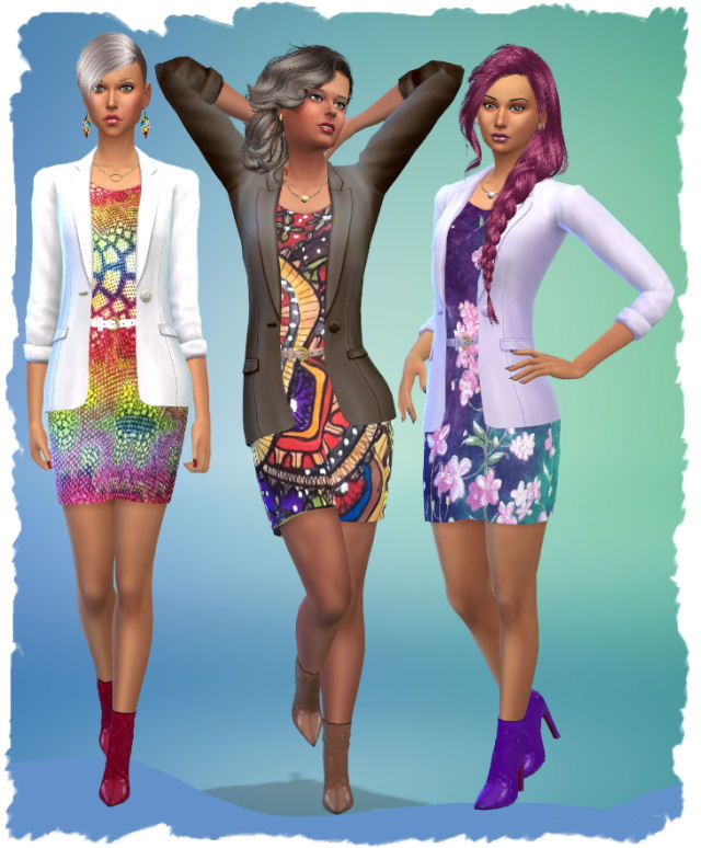 Sims 4 Friends dress recolors by Chalipo at All 4 Sims