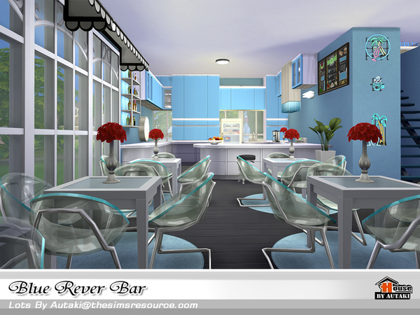 Sims 4 Blue Rever Bar by autaki at TSR