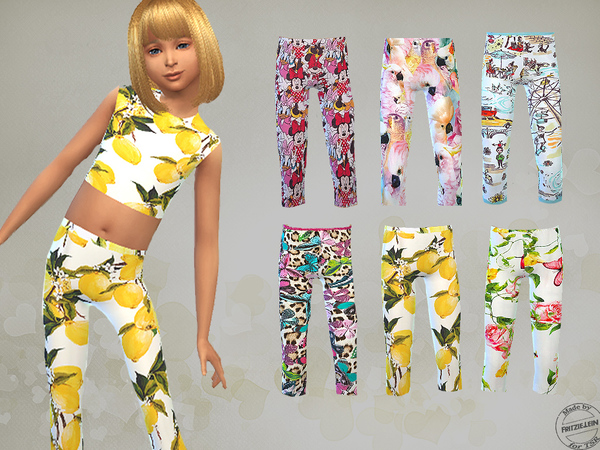 Sims 4 Gym Wear Top and Leggings by Fritzie.Lein at TSR
