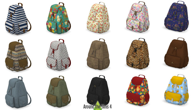 Sims 4 Backpacks Clutter by Sandy at Around the Sims 4