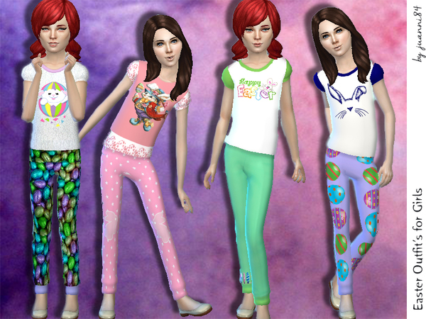 Sims 4 Easter Outfits for Girls by juanni84 at TSR
