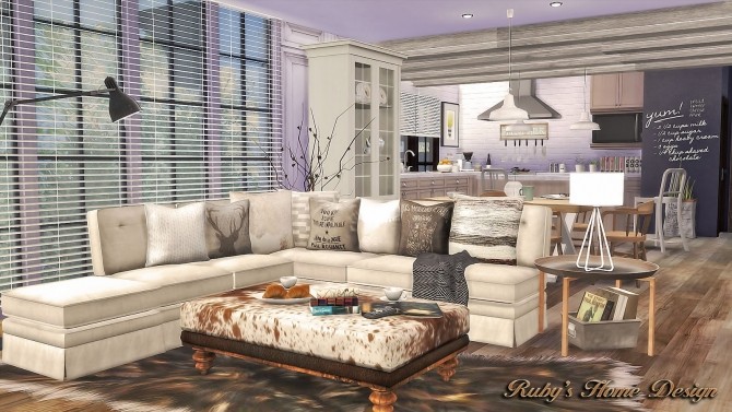 Sims 4 Neutral Chic House at Ruby’s Home Design