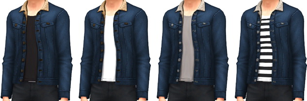 Sims 4 Denim Jackets with Fur Collar at Marvin Sims