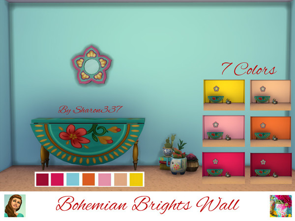 Sims 4 Bohemian Bright Walls by sharon337 at TSR