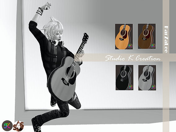 Sims 4 Basic handle guitar at Studio K Creation