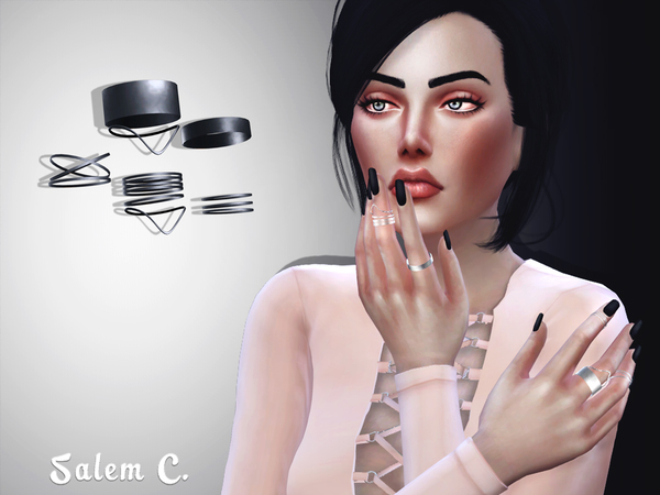 Sims 4 Jewelry for the fingers 2 by Salem C. at TSR