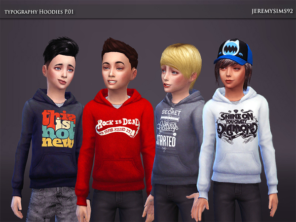 Sims 4 Typography Hoodies P.01 by jeremy sims92 at TSR