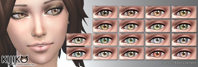 Sims 4 Default Replacement and Non default Eye Colors at Kijiko