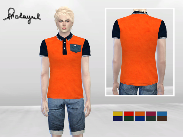 Sims 4 Party Flavors Polo Shirt by McLayneSims at TSR