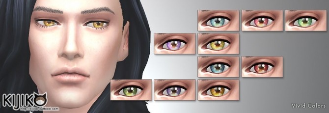 Sims 4 Default Replacement and Non default Eye Colors at Kijiko