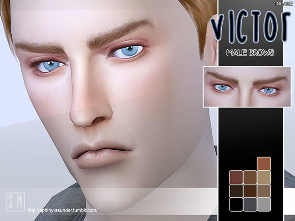 Sims 4 Victor Male Brows by Screaming Mustard at TSR