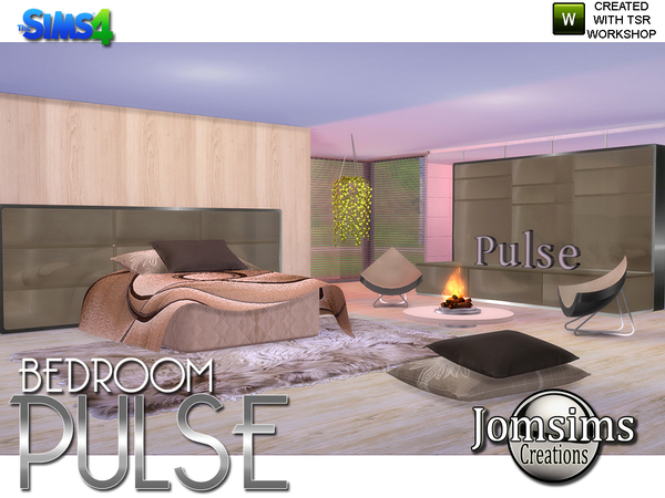 Sims 4 Pulse Bedroom by jomsims at TSR