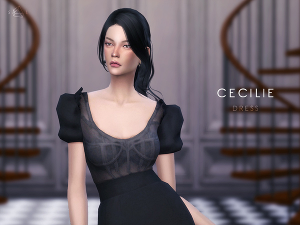 Sims 4 CECILIE dress by starlord at TSR