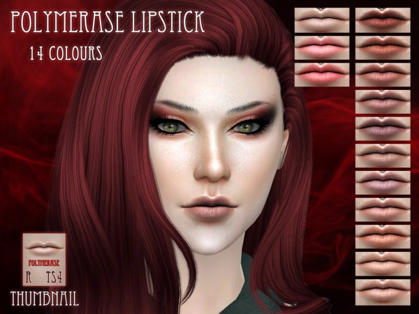 Sims 4 Polymerase Lipstick by RemusSirion at TSR