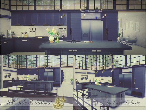 Sims 4 Hill Side Industrial by ArwenKaboom at TSR