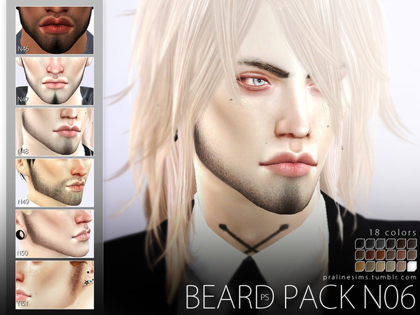 Sims 4 Beard Pack N06 by Pralinesims at TSR