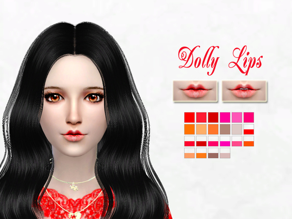 Sims 4 Dolly Lips by SakuraPhan at TSR