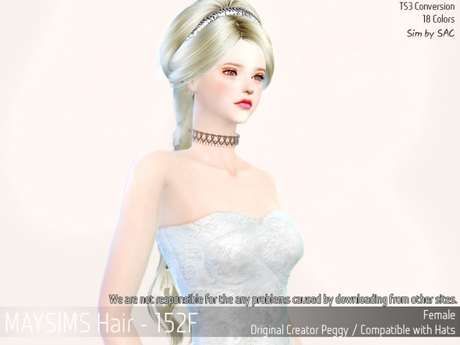 Sims 4 Hair 152F (Peggy) at May Sims