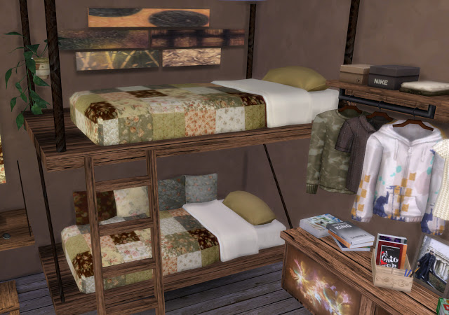 Sims 4 Mallorca Bedroom by Mary Jiménez at pqSims4