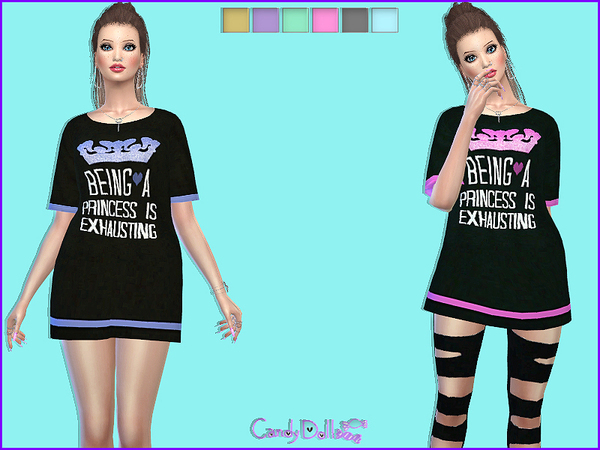 Sims 4 CandyDoll Princess Tee by DivaDelic06 at TSR