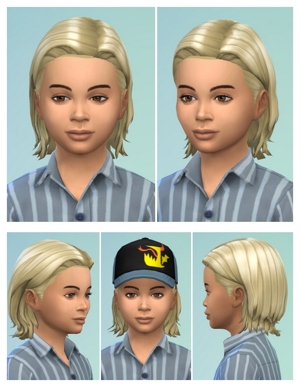 Sims 4 Little Ricco Hair at Birksches Sims Blog