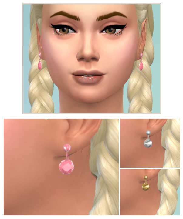 Sims 4 Lilly Earings female at Birksches Sims Blog