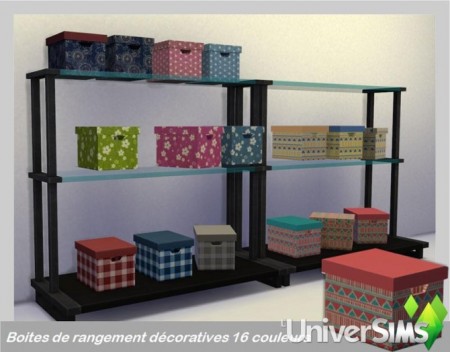 Decorative storage boxes at L’UniverSims