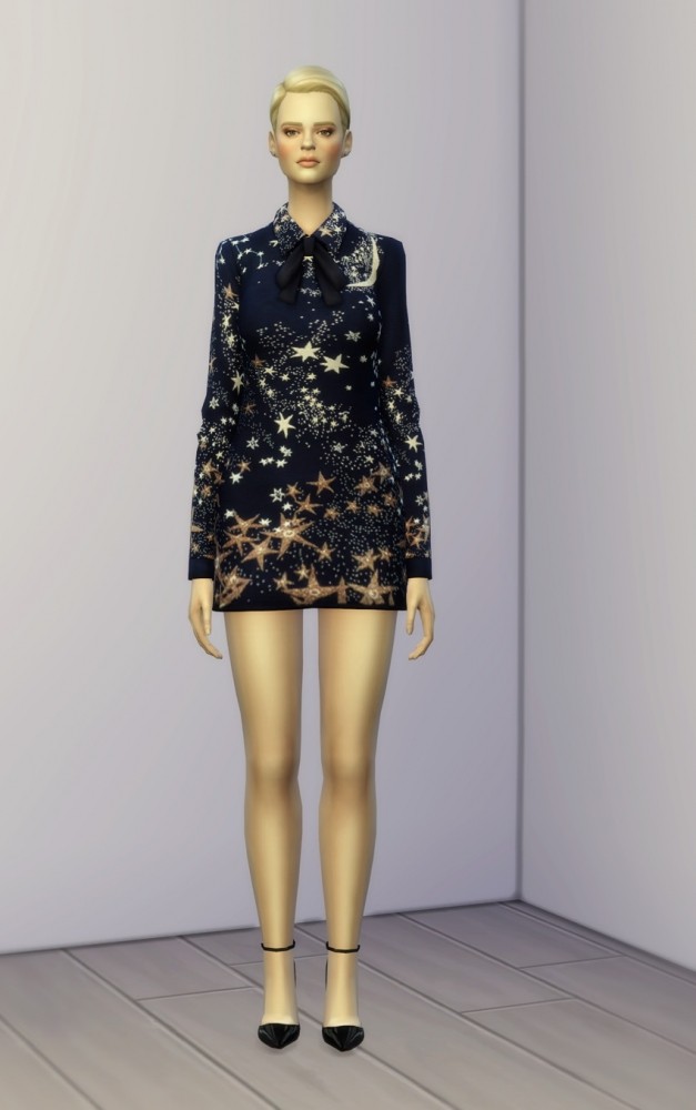 Sims 4 V. dress preFW 2015 at Rusty Nail