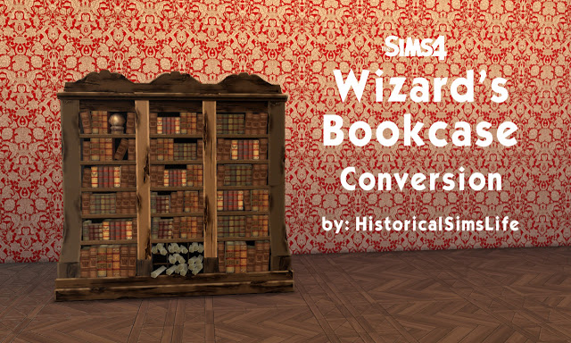 Sims 4 Sims Medieval Wizards Bookcase at Historical Sims Life